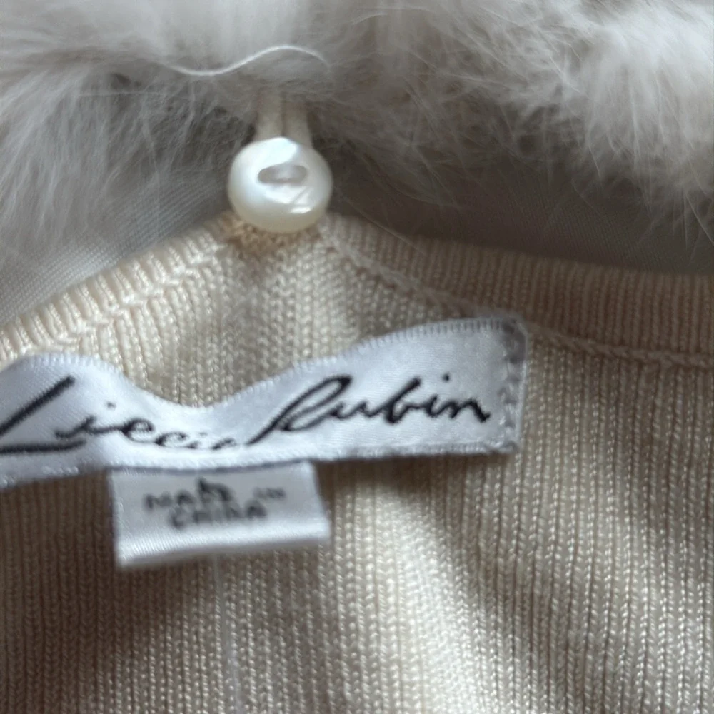 Lillie Rubin Silk Rabbit Fur Sweater NWT